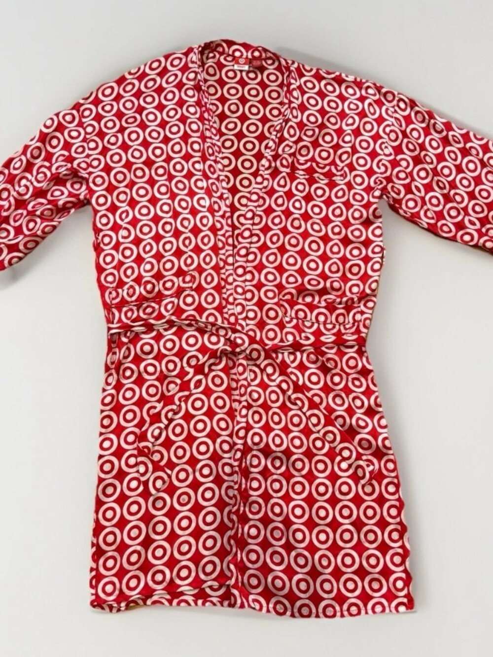 Vintage Target Silk Belted Kimono Womens One Size Target Print Bath Robe